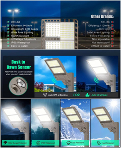 Ánh Sáng Ngoài Trời Ánh Sáng USA Kho Không Thấm Nước IP65 Nhôm <span class=keywords><strong>LED</strong></span> Vườn Đèn Đường 5000K Tích Hợp <span class=keywords><strong>LED</strong></span> Ánh Sáng - Product Image 3