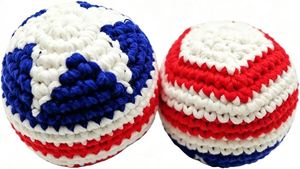 USA Flag Hand-Made Knitted Footbag Sack for Adults Professional Stars & Stripes Kick <b>Balls</b> <b>Exercise</b> Bag for Fitness - Product Image 3