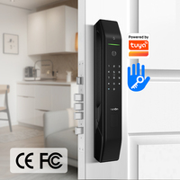Serrure intelligente automatique Tenon D7 pour appartement avec accès par empreinte digitale/mot de passe/carte/clé/application, stockage sur carte mémoire, compatible Wi-Fi
