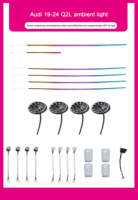 Kit de mise à niveau de bande lumineuse d'ambiance SJC pour Audi Q2L, éclairage LED multicolore pour aérateurs, décoration intérieure, ambiance automobile, produit phare