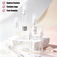 Impression de logo personnalisé, flacons vaporisateurs portables à fine brume de 5 ml, 8 ml, 10 ml, mini flacons vaporisateurs de parfum rechargeables en PP transparent pour les voyages