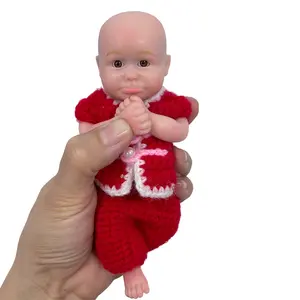 Muñeca de silicona de cuerpo completo bebé bjd conjunto completo bebé reborn bebes reborn de silicona Linda muñeca de silicona de 6 pulgadas