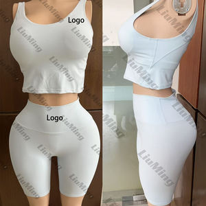 طقم ملابس نسائية غير رسمية بدون أكمام طقم ملابس نسائية من قطعتين - Product Image 1