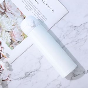 500ml White Bouncing <b>Thermos</b> 304 Stainless Steel Double Wall Vacuum Insulated Pop-Up Mugs Lock Eco-Friendly Custom Logo Gift - Product Image 4