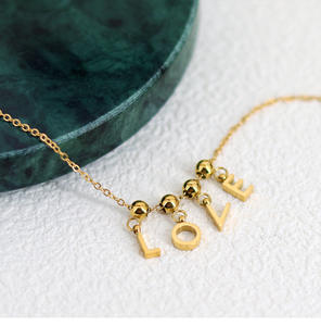 Pendentif en acier inoxydable à faire soi-même, lettres et chiffres, avec chaîne extractible, bracelet, collier, idéal pour la création de bijoux - Product Image 6