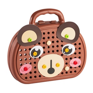 Children's Electric Driller Screw Toy Montessori Nut Assembly and Disassembly Block Boy Simulation Repair Toolbox Set <b>Game</b> - Product Image 6