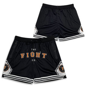 Pantalones cortos deportivos de hombre de baloncesto de malla negra con estampado de agua de diseño personalizado - Product Image 2