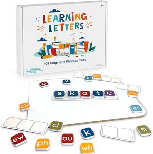 Learning Letters by Four Dublee Letter Tiles with Magnetic Spelling Board with Bags and Storage Box - Product Image 5