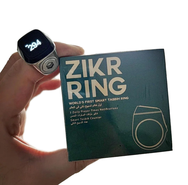 M02 Metal Alloy Plastic Case Android Smart Ring App Control Remote Alarm Clock Muslims Tasbih Digital Zikr Counter 5 Prayer Time