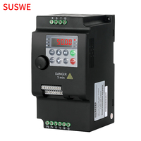 Variateur de fréquence SUSWE 0,75 kW/1,5 kW monophasé/triphasé 380 V/220 V 50/60 Hz RS485 pour moteur de ventilateur, contrôle V/F, IP20, certifié ROHS