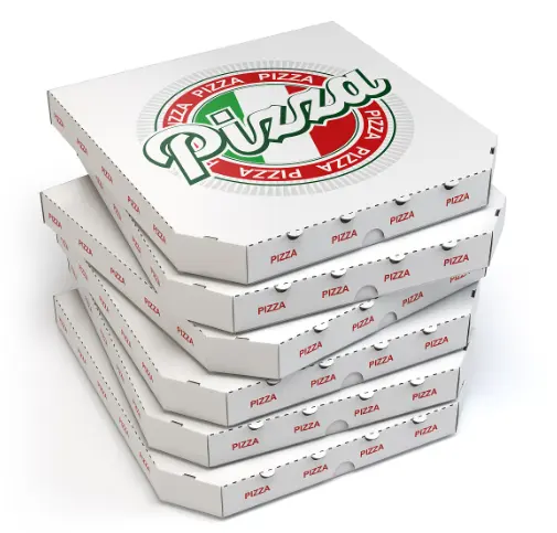 Nuova scatola di imballaggio per pizza personalizzata calda scatola per pizza ondulata spessa poligonale da 8/10/12/16 pollici