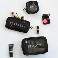 Trousse de Voyage Transparente en Nylon Imperméable avec Logo Personnalisé, Petite et Grande, pour Maquillage et Cosmétiques