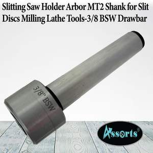 ASSORTS 3/8 BSW Drawbar MT2 Shank Slitting <b>Saw</b> Holder Arbor CNC Milling <b>Cutter</b> Drilling Lathe Tools Assorted Discs Milling Alloy - Product Image 5