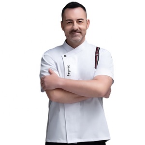 SunYue Cotton Restaurant Logo personnalisé, Tablier de cuisine blanc, Uniforme de chef, Veste de cuisine - Product Image 4