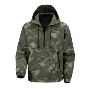Custom Camouflage Men's Half-zip Windproof <b>Jacket</b>, Suitable for Outdoor Hiking, Hooded Pullover, Outdoor Windproof <b>Jacket</b> - Product Image 1