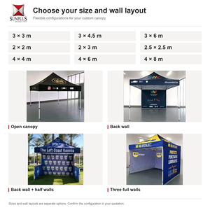 Tente pliante personnalisée 10x10 pieds, gazebo en tissu Oxford, tente de salon professionnel, abri d'ombrage de jardin, abri événementiel, auvent extérieur - Product Image 6