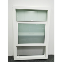 Fenêtre américaine à simple battant en PVC à double vitrage, isolation thermique, intérieur résidentiel, coulissante verticale, moustiquaire magnétique en fibre de verre