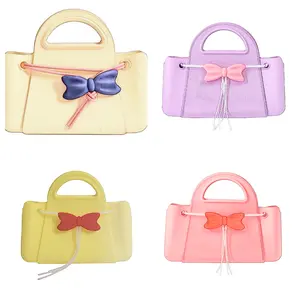 Silicone Handbag With Cute Knot Stitch Coin Wallet Purse For Kids Coin Purse Accessories Money Bag For Teens Girls Boys