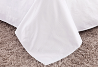 Ensemble de literie de chambre à coucher 100% coton, drap de lit de couleur blanche, taille unique en percale