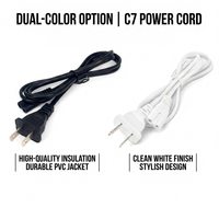 Câble d'alimentation de remplacement pour PS5, cordon d'alimentation 1,5 m C7 Figure8 compatible avec Playstation 5/PS4/PS3 Slim, câble à 2 broches