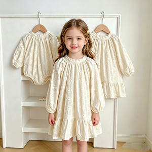 Combinaison bébé fille à col roulé en dentelle, style coréen, tenue de princesse en mousseline, taille ultra haute, assortie pour sœurs, combinaison mignonne et tendance - Product Image 1