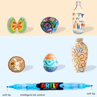 Marqueur acrylique liquide double pointe double couleur, pointe souple, pour peinture artistique, DIY, graffiti, livre de coloriage, cadeau de Noël, fournitures scolaires