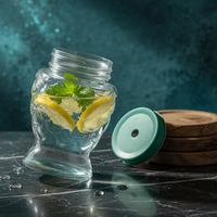 Offre Spéciale : Mug en Verre Transparent en Forme de Poisson avec Écailles en Relief, Récipient Réutilisable pour Boissons Froides, Décoration et Rangement pour la Maison et la Cuisine
