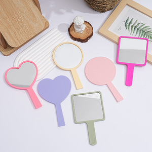 Bán buôn nhựa một bên gương vuông cá nhân tùy chỉnh của riêng bạn logo dài tay mỹ phẩm trang điểm cầm tay gương - Product Image 4