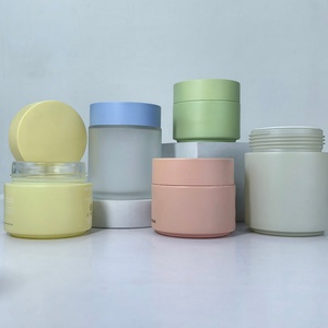 Silk Printing logo Custom pink 5g 10g 15g 20g 30g 50g 100g <b>Empty</b> Round Glass Rose Gold Cosmetic <b>Jar</b> - Product Image 5