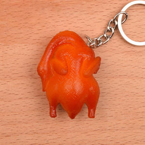 Vente chaude PVC Alimentaire Porte-clés Pendentif Simulation Alimentaire Poulet Ailes Jambes Panko Modèle Braisé Viande Porte-clés à <span class=keywords><strong>Ma</strong></span> Fille - Product Image 5