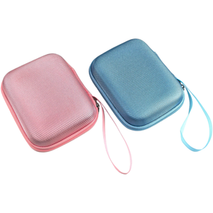 Étui en EVA noir étanche et antichoc avec fermeture à glissière, logo personnalisable, 12x9x6cm, pour accessoires de sacs et produits électroniques - Product Image 1