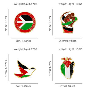 Pins de solapa de esmalte con símbolo de paz y soporte, de fábrica, OEM, ODM, venta al por mayor, personalizados - Product Image 2