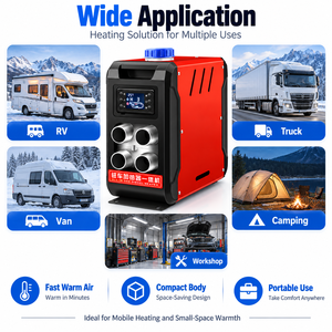 Chauffage diesel électrique portable OEM 5KW 12V 24V 220V tout-en-un en aluminium horizontal pour serre et pépinière CE ND02003 - Product Image 5