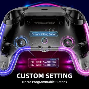 Para PS4 para controlador inalámbrico <span class=keywords><strong>Bluetooth</strong></span> P4 Neutral Glowing Holographic Trigger Gaming <span class=keywords><strong>Joystick</strong></span> para exportación - Product Image 4