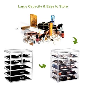 Tùy Chỉnh Acrylic Mỹ Phẩm Trang Sức Lưu Trữ Rõ Ràng <span class=keywords><strong>Plexiglass</strong></span> Ngăn Kéo Trang Điểm Tổ Chức Acrylic Hiển Thị Giá Kệ Đứng - Product Image 5