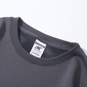 Sweat-shirt à col rond en coton à imprimé poudré <span class=keywords><strong>de</strong></span> qualité personnalisée pour hommes pull-over uni surdimensionné avec logo imprimé vierge - Product Image 2