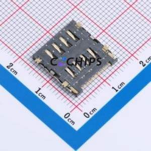 BX-SIM-1.5HJ SIM Card Connector SMD Connector Flip Cover Type Micro SIM Card Card Holder 1.5mm - Product Image 2