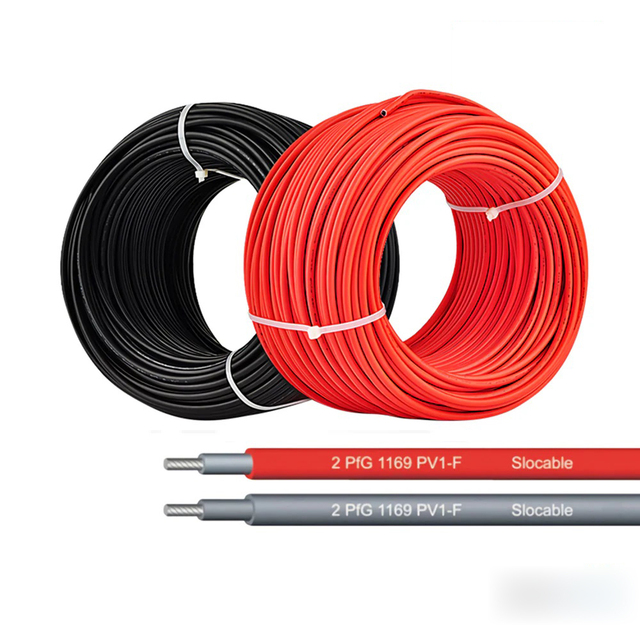 Solar Photovoltaic Pv DC Cable 4mm2 6mm2 Price-Friendly Pv Wire and Battery Connector Electrical Wires