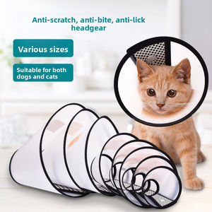 개를 위한 엘리자베스 칼라 반투명 재사용 가능한 플라스틱 칼라, 새끼 고양이, 물기 방지 및 핥는 애완 동물 용품에 적합 - Product Image 2