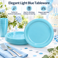 Assiettes de présentation rondes en plastique PS de couleur unie pour fêtes et dîners