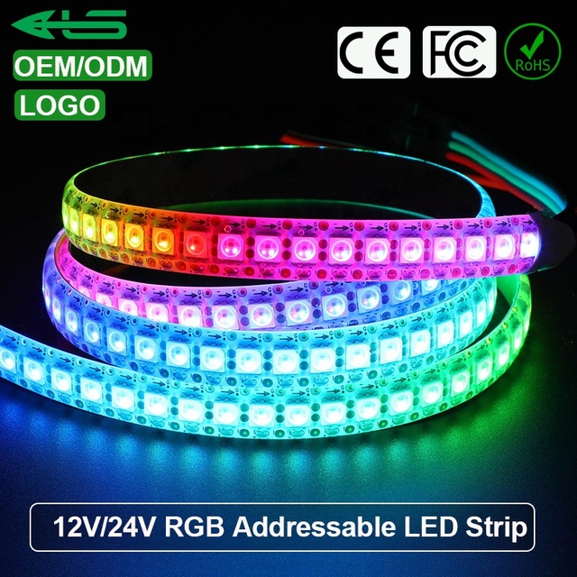 OEM/ODM WS2815 DC12V RGB LED Pixels RGB LED Strip Light 12V Waterproof Addressable Strip Light for RGB LED Stage Light
