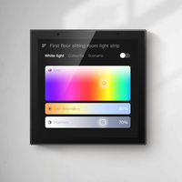 Smart Home Tuya WiFi Control de pantalla táctil multifuncional de 4 pulgadas Central con panel de vidrio para escenas inteligentes interruptor inteligente