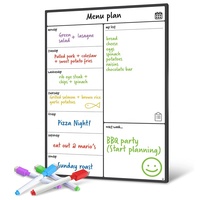 Imán de Refrigerador con Calendario Personalizado, Planificador Semanal y Mensual, Pizarra Blanca Magnética para Refrigerador, Lista de Compras, Pizarra Blanca Magnética de Borrado en Seco