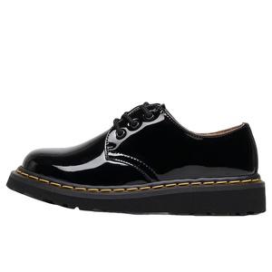 Botines de Moda para <span class=keywords><strong>Mujer</strong></span>, de Cuero Genuino, Tacón Grueso, Punta Redonda, Tallas Grandes, Suela Gruesa, Zapatos para Caminar, para Oficina y Universidad - Product Image 2