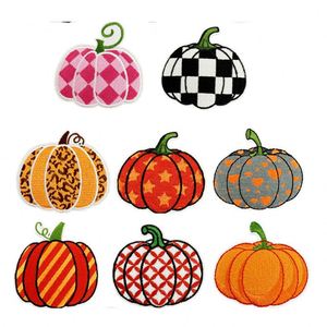Patch brodé thermocollant mignon à motifs variés de citrouilles pour la décoration de vêtements, chapeaux et sacs - Product Image 1