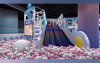 Parc de jeux intérieur personnalisable sur le thème de l'océan pour enfants, avec trampoline, pour centres commerciaux et parcs d'attractions - High High-hop