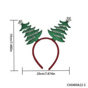 مجموعة إكسسوارات عيد الميلاد بيسينار عصابة رأس قرون عيد الميلاد قبعة شجرة عيد الميلاد ديكور نمط عشوائي - Product Image 3