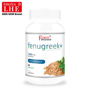 Capsules de Fenugrec Personnalisées Sans OGM Sans Gluten Extrait 60 Capsules Complément Alimentaire Végétarien pour Adultes - Product Image 1