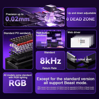 Clavier de jeu mécanique Aula WIN60HE 60 % filaire avec interrupteurs magnétiques à effet Hall, échangeables à chaud, rétroéclairage RGB, 3 modes pour PC