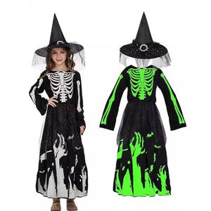 Combinaison de cosplay Grim Reaper Skeleton Phantom <span class=keywords><strong>Ghostface</strong></span> pour enfants filles avec chapeau pour Halloween Carnaval Déguisements Fête Jeu de rôle - Product Image 6